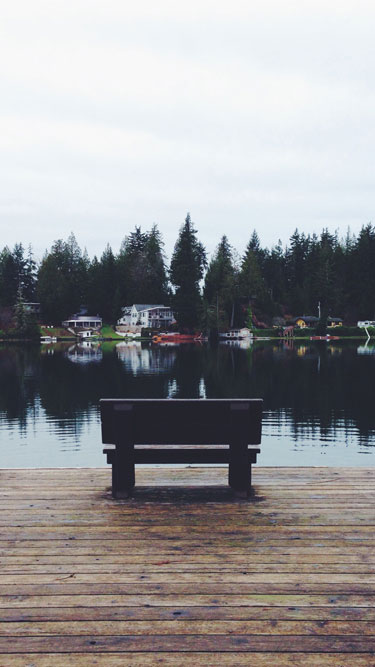 Wallpaper 2: Bench on the Lost Lake in Shelton, WA, USA.