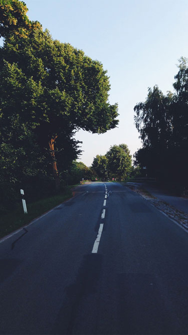 Wallpaper 5: Empty road in the countryside near Hamburg, Germany.